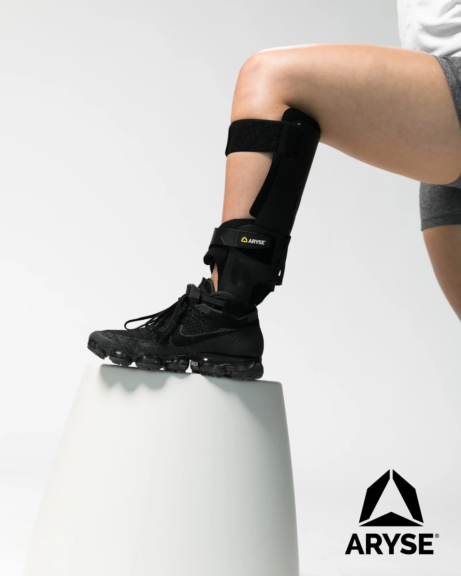 Black ankle support braces
